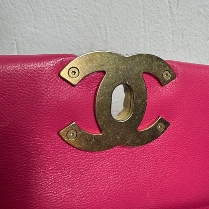 Chanel 19 Flap Bag Large Pink Lambskin Leather