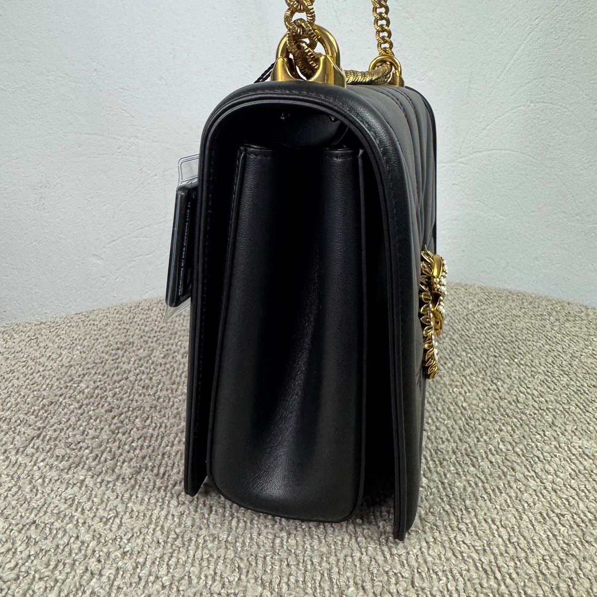Dolce & Gabbana Devotion Flap Bag Medium – Schwarz