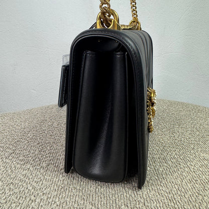Dolce & Gabbana Devotion Flap Bag Medium – Schwarz