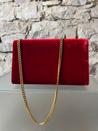 Yves Saint Laurent Kate Medium Rot Samt