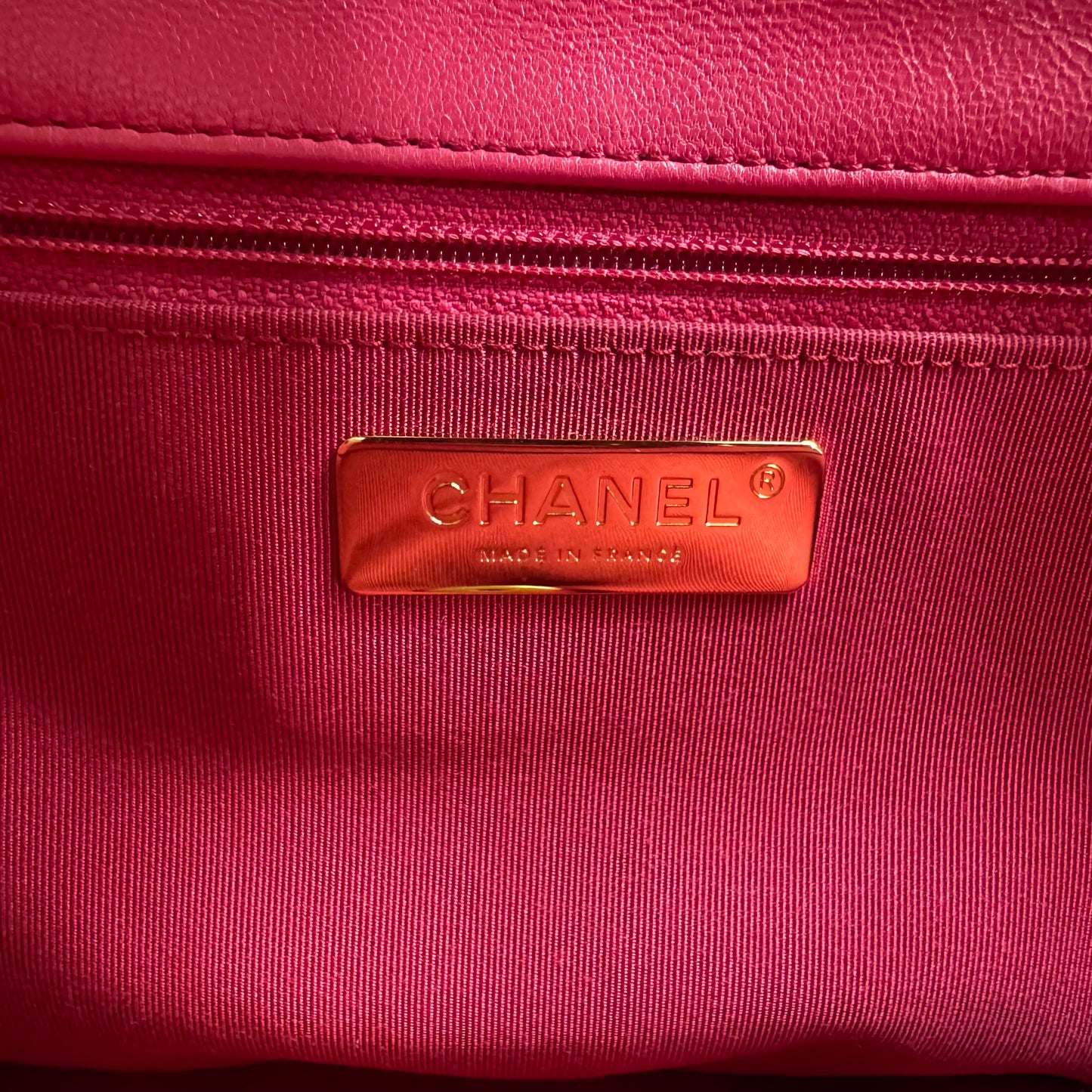 Chanel 19 Flap Bag Large Pink Lambskin Leather