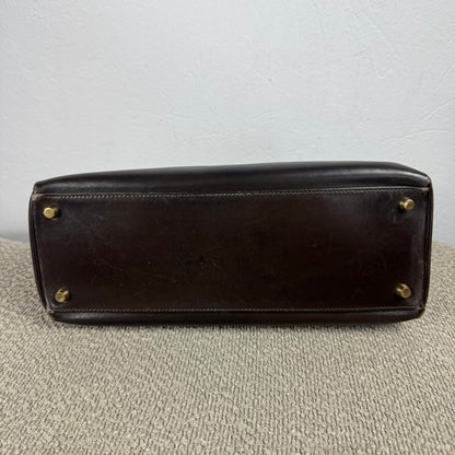 Hermès Vintage Kelly 32 – Dunkelbraun / Gold – 1992