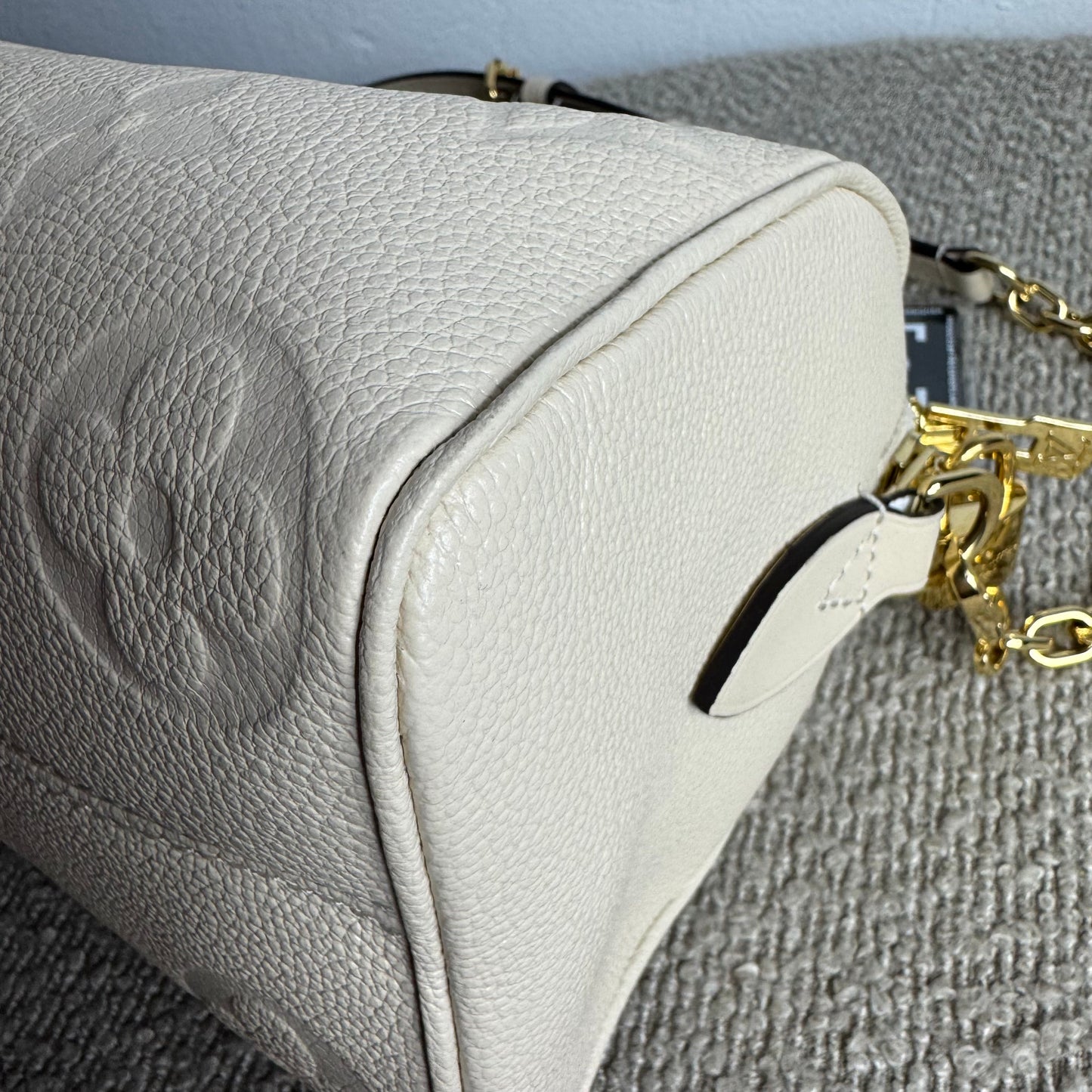 Louis Vuitton Speedy 20 Empreinte Beige mit Schulterriemen