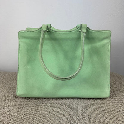 Giorgio Armani Suede Tote – Mint aus Veloursleder