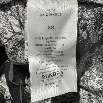 Christian Dior Toile de Jouy Sauvage Hooded Anorak Grey & White Taffeta Gr. XS