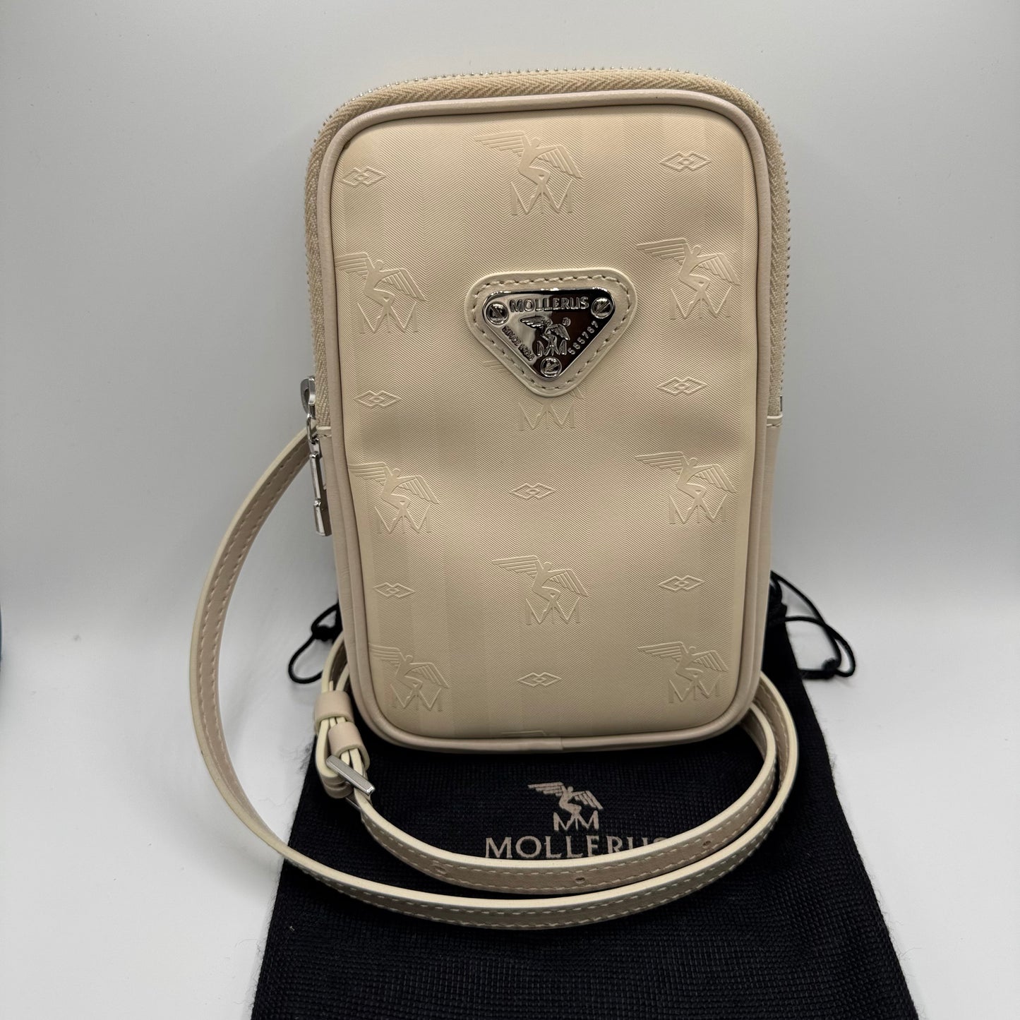 Maison Mollerus Vinerus Wildhorn Handytasche Canvas Taupe