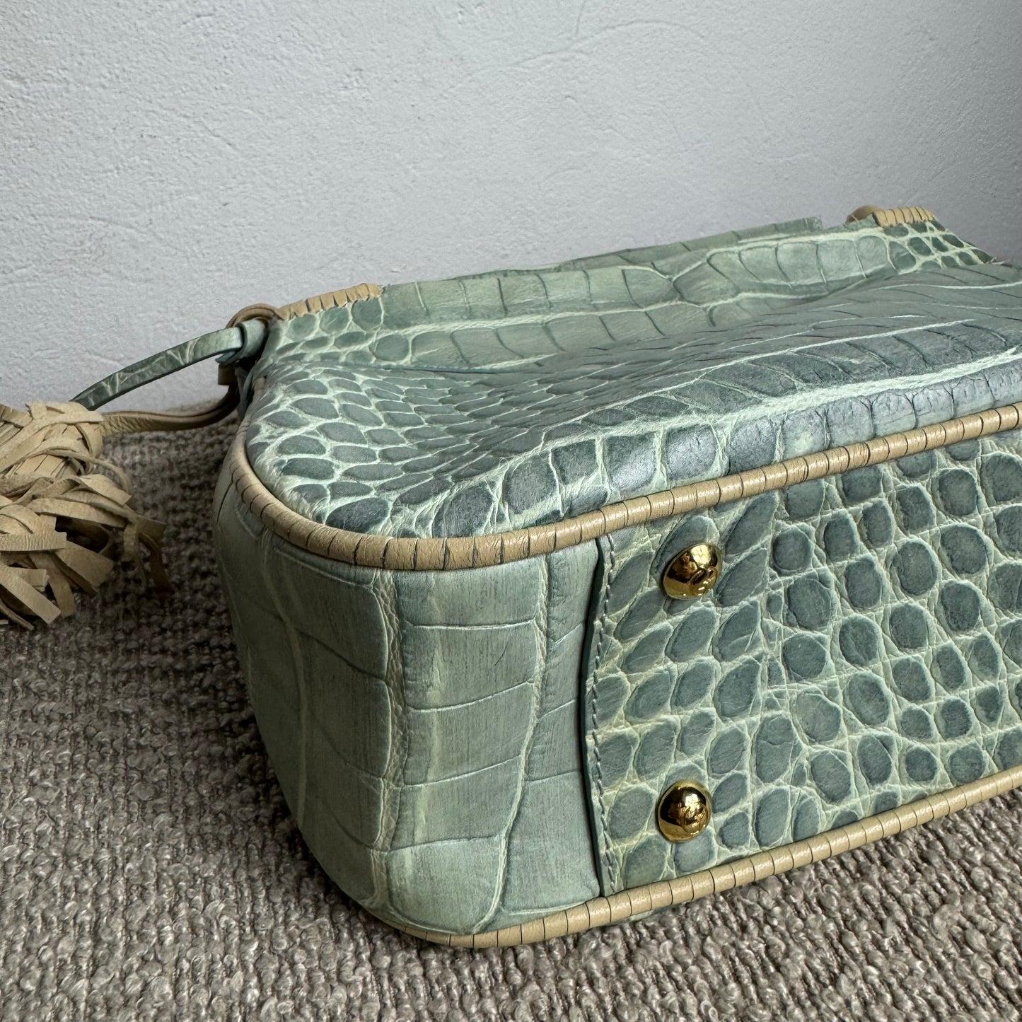 Giorgio Armani Mainline Croc-Embossed Handtasche