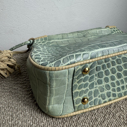 Giorgio Armani Mainline Croc-Embossed Handtasche