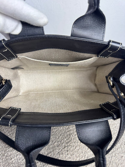 Chloé Woody Small Schultertasche Leder Schwarz