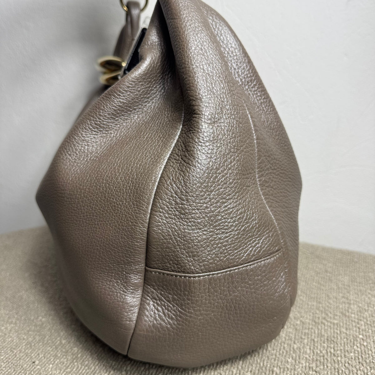 Jimmy Choo Leder Handtasche Taupe