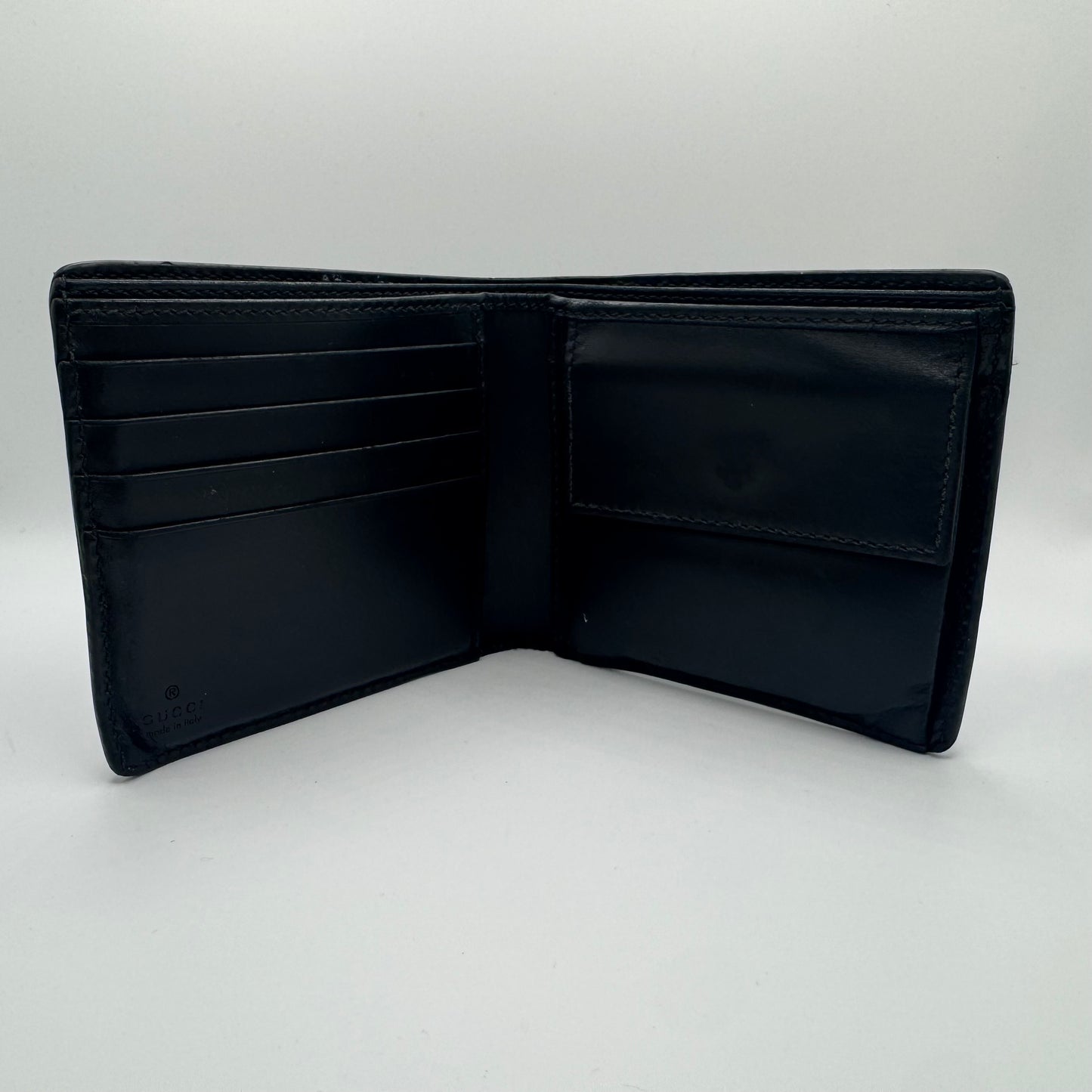 Gucci Signature Guccissima Leder Portemonnaie – Schwarz