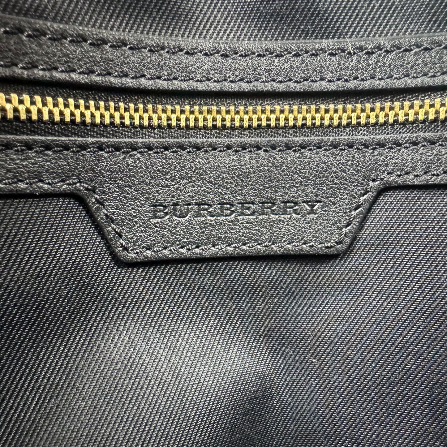 Burberry Orchard House Check Satchel Bag – Leder Schwarz