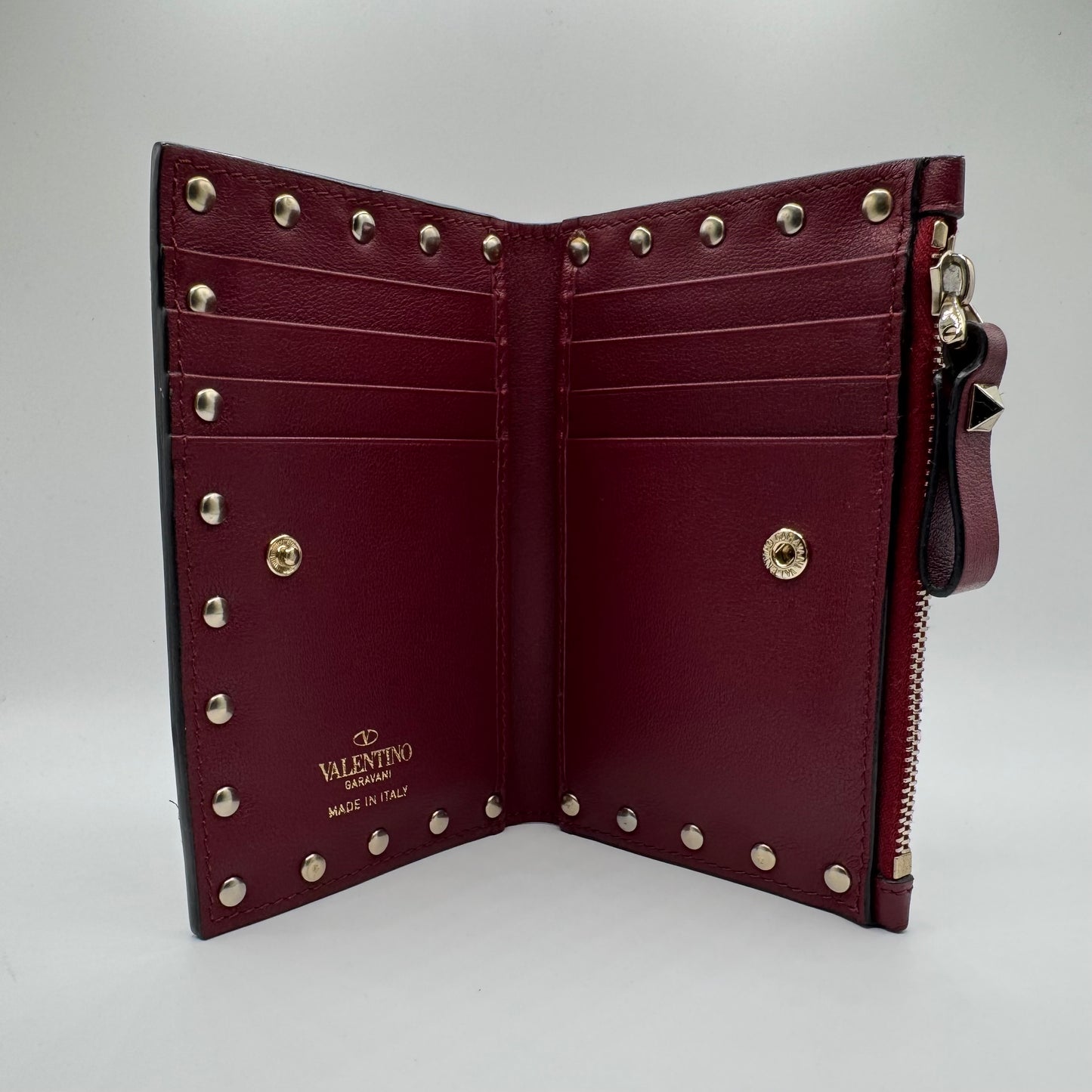 Valentino Garavani Rockstud Geldbeutel – Burgundy
