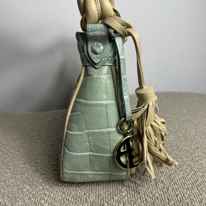 Giorgio Armani Mainline Croc-Embossed Handtasche
