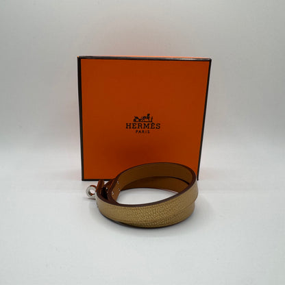Hermès Mini Kelly Double Tour Bracelet – Goldfarben / Silber