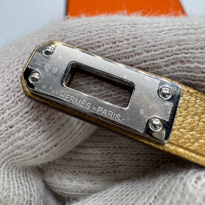Hermès Mini Kelly Double Tour Bracelet – Goldfarben / Silber