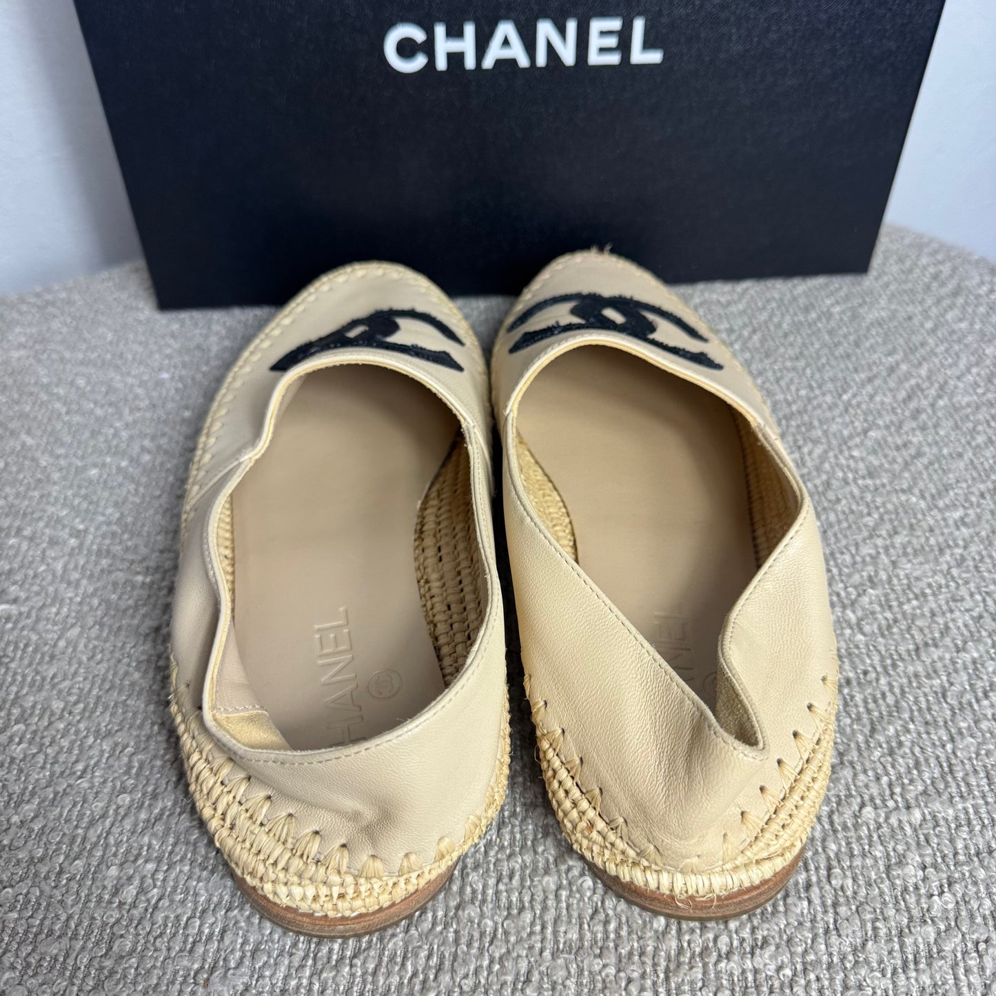 Chanel Espadrilles Beige Lammleder Gr. 39