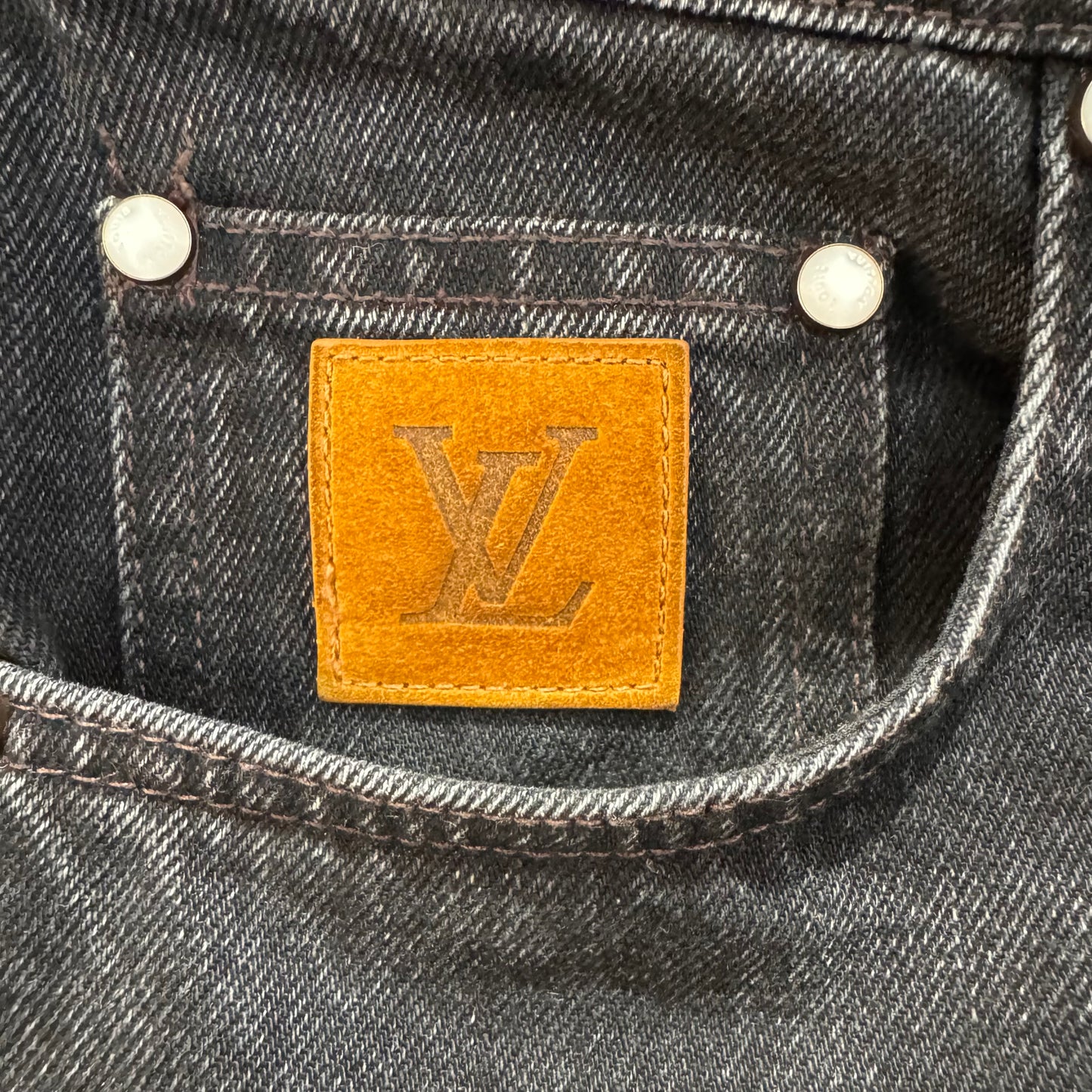 Louis Vuitton Staples Edition Washed Black Denim jeans