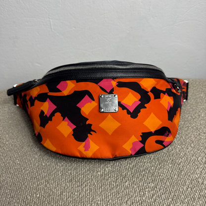 MCM Nylon Belt Bag Camouflage Orange