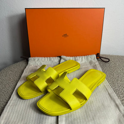 Hermès Oran Sandalen – Leuchtendes Gelb