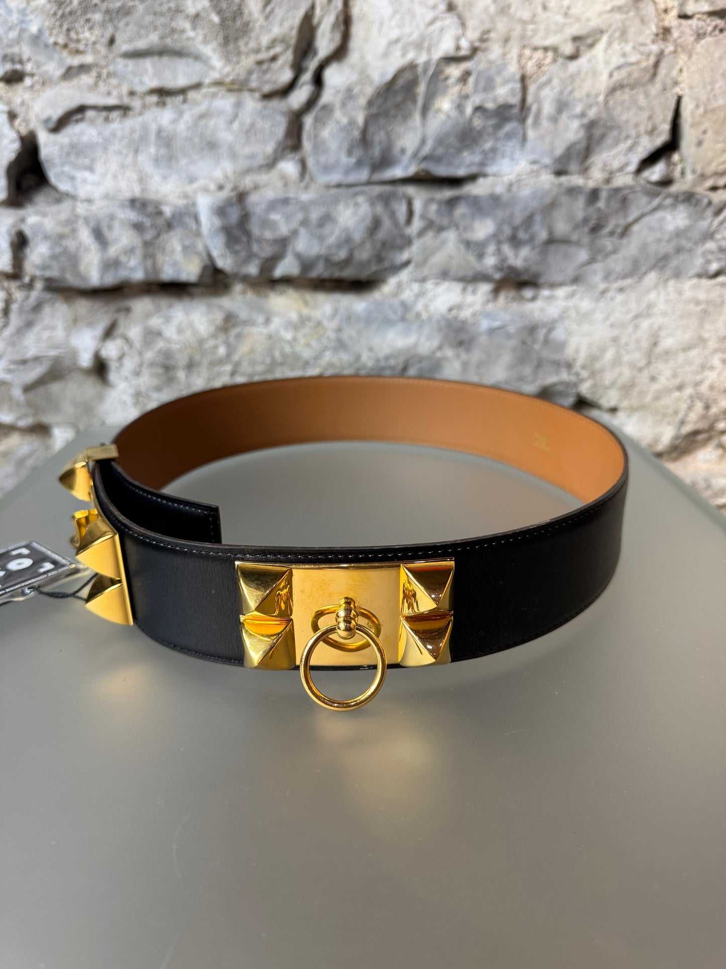 Hermès Collier de Chien Gürtel – Vintage, Schwarz (Größe 80)