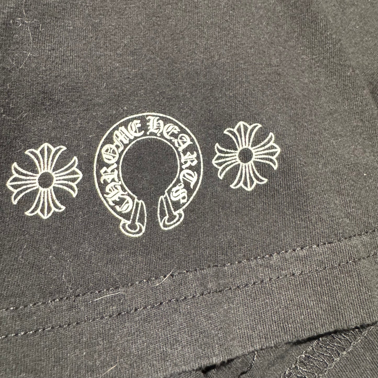 Chrome Hearts Gradient Horseshoe Pocket T-Shirt Schwarz Gr. M