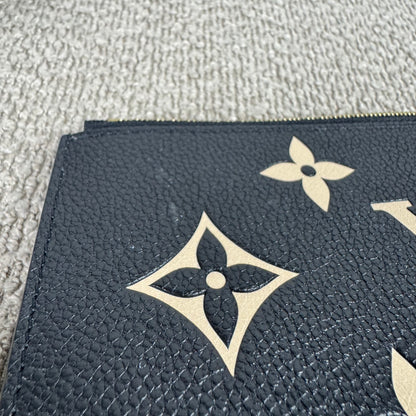 Louis Vuitton Félicie Pochette – Empreinte Leder Schwarz / Beige