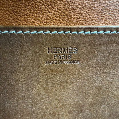 Hermès Halzan 31 Gold Leder