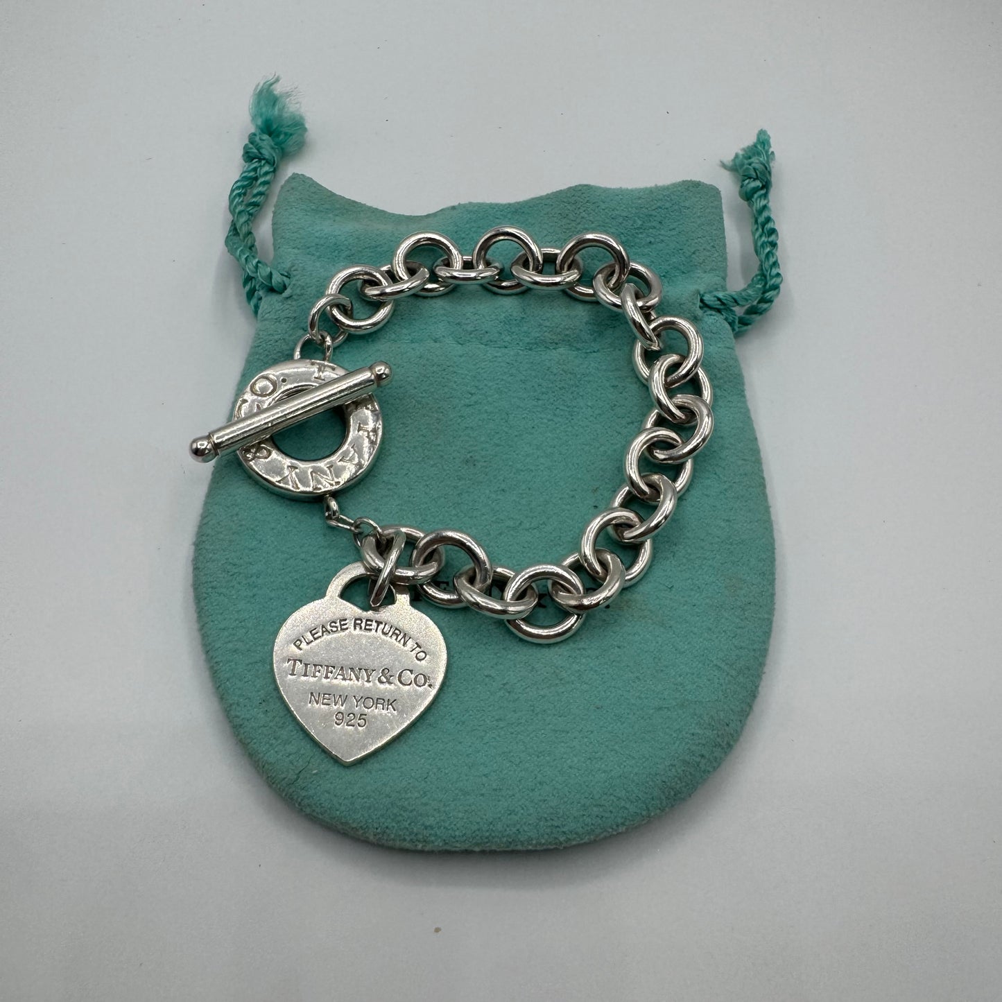 Tiffany & Co. Return to Tiffany Gliederarmband mit Herzanhänger – 925 Silber