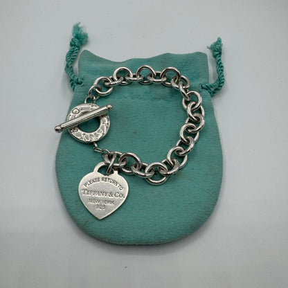 Tiffany & Co. Return to Tiffany Gliederarmband mit Herzanhänger – 925 Silber