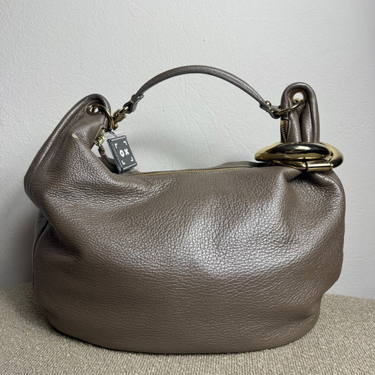 Jimmy Choo Leder Handtasche Taupe