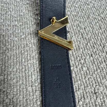 Louis Vuitton Ladies EPI Twist Logo Gürtel Schwarz – 75 cm