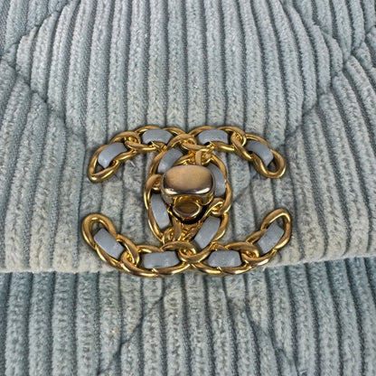Chanel 19 Corduroy Flap Bag – Light Blue