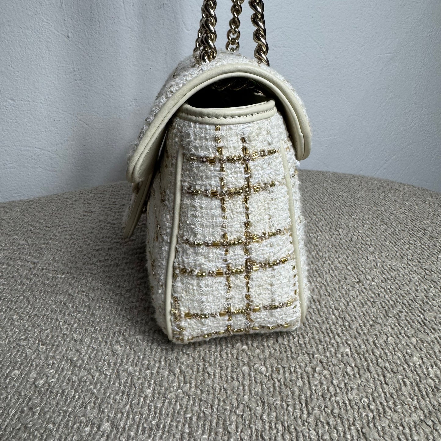 Gucci GG Marmont Special Edition Tweed mit Perlen