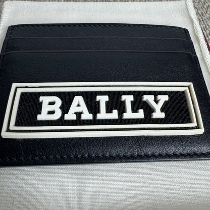 Bally „Logo Block“ Leder-Kartenetui Schwarz