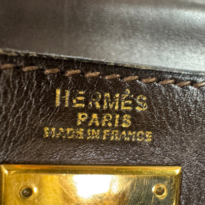Hermès Vintage Kelly 32 – Dunkelbraun / Gold – 1992