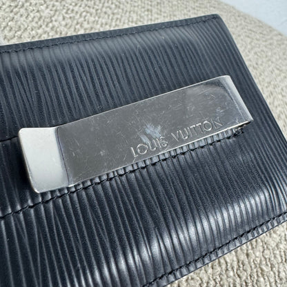 Louis Vuitton Kartenetui mit Geldclip – Epi Leder Schwarz