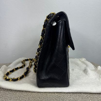 Chanel Single Flap Jumbo – Schwarz mit 24K vergoldeter Hardware