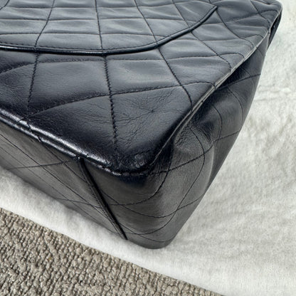 Chanel Single Flap Jumbo – Schwarz mit 24K vergoldeter Hardware