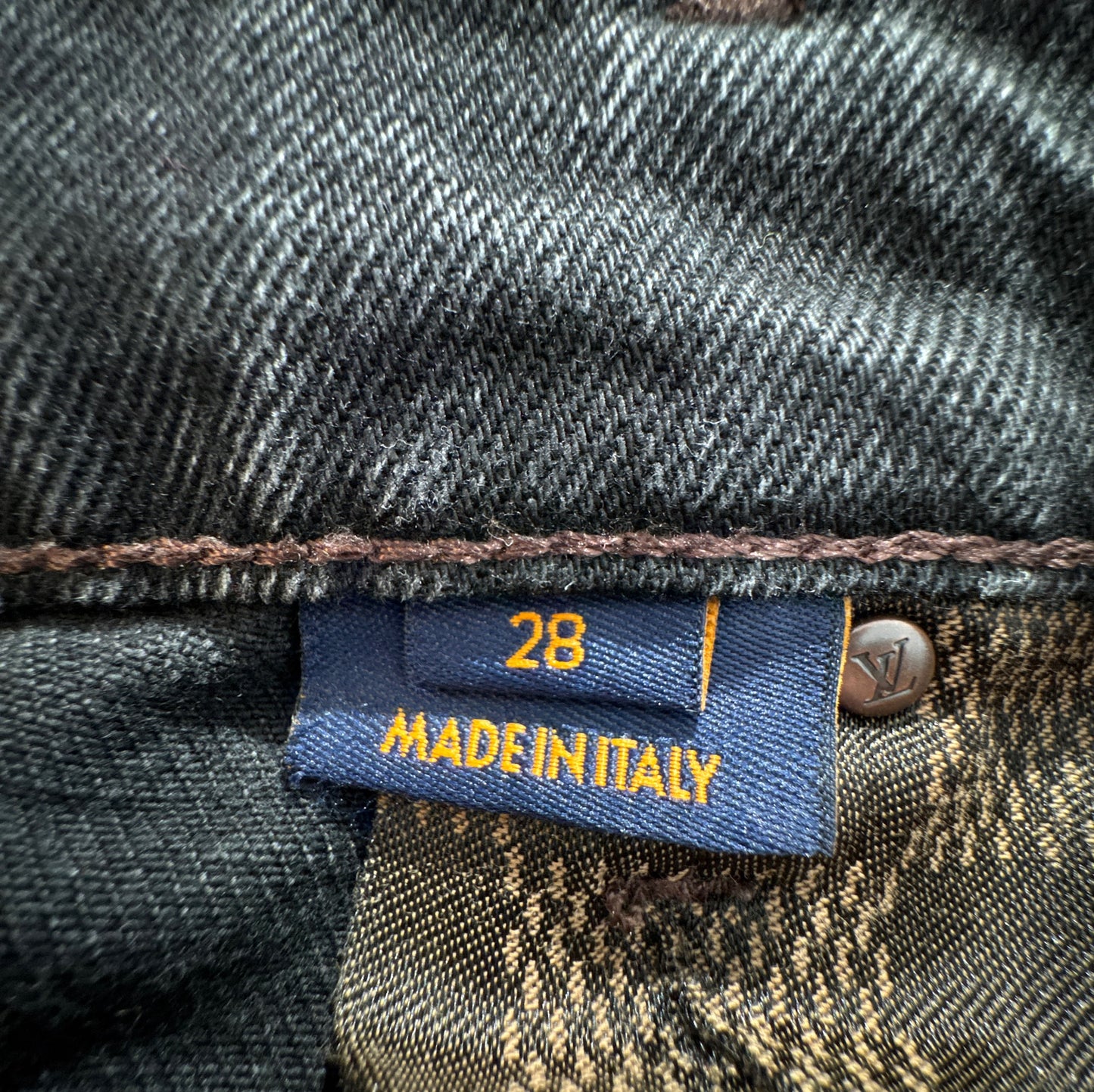 Louis Vuitton Staples Edition Washed Black Denim jeans
