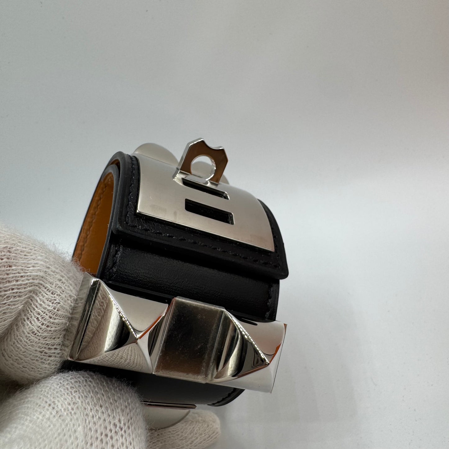 Hermès Collier de Chien (CDC) Armband – Schwarz / Silber