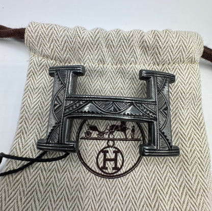Hermès Hand-Engraved Touareg H Schnalle – Sterling Silber
