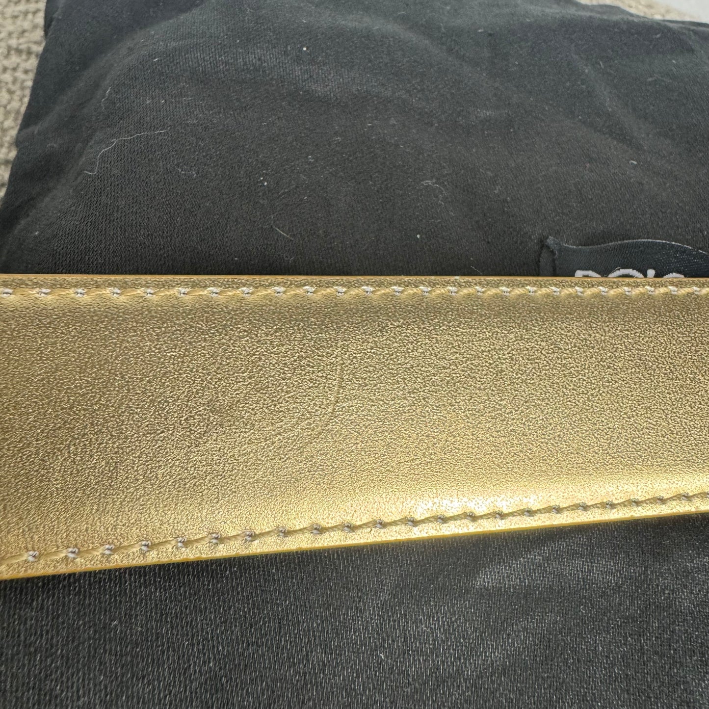 Dolce & Gabbana Devotion Gürtel – Gold mit Herz-Schnalle (Gr. 100 cm)