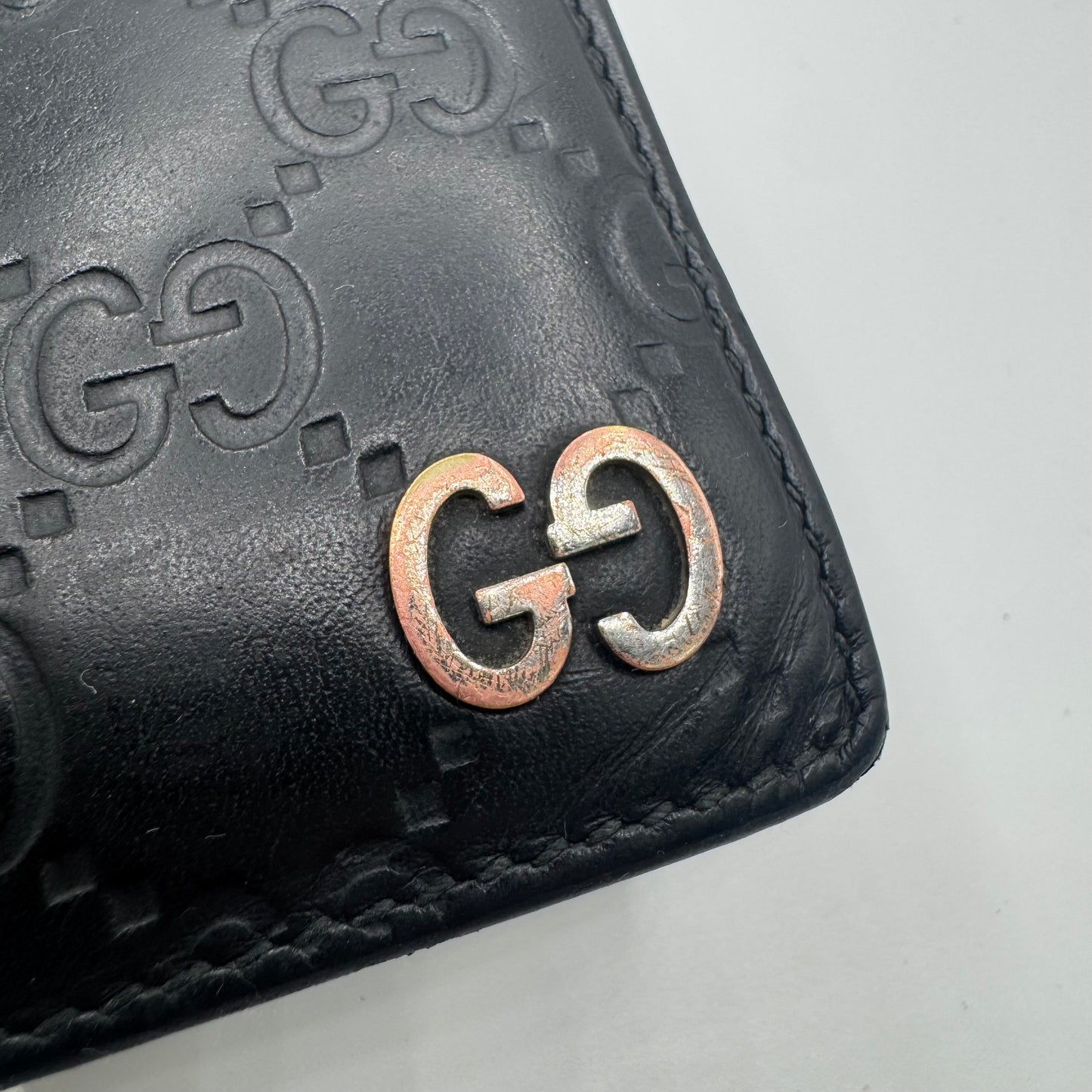 Gucci Signature Guccissima Leder Portemonnaie – Schwarz