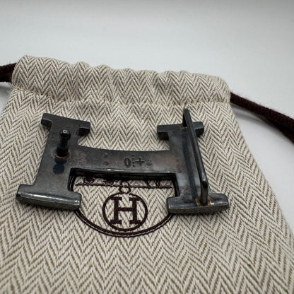Hermès Hand-Engraved Touareg H Schnalle – Sterling Silber