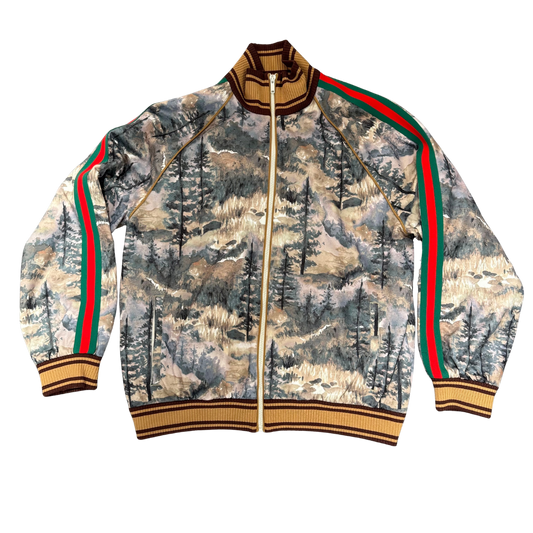 The North Face x Gucci „Forest Print“ Technical Jersey Jacket – Gr. L