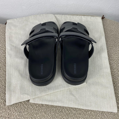 Hermès Chypre Sandalen Schwarz – Gr. 40