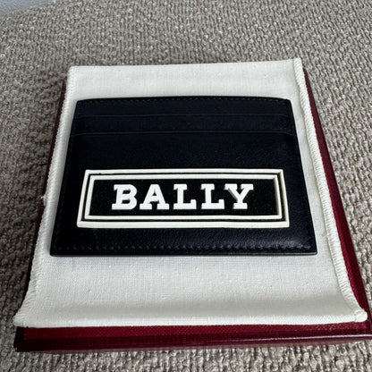 Bally „Logo Block“ Leder-Kartenetui Schwarz
