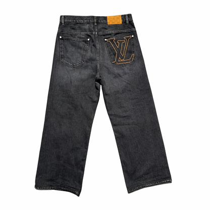 Louis Vuitton Staples Edition Washed Black Denim jeans