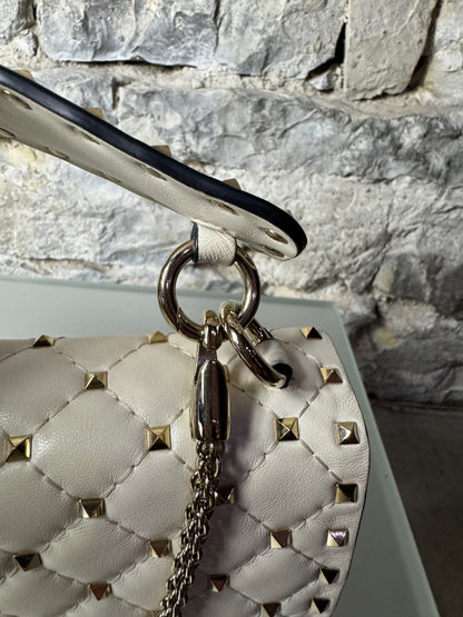 Valentino Garavani Rockstud Spike Bag Nappaleder Weiß